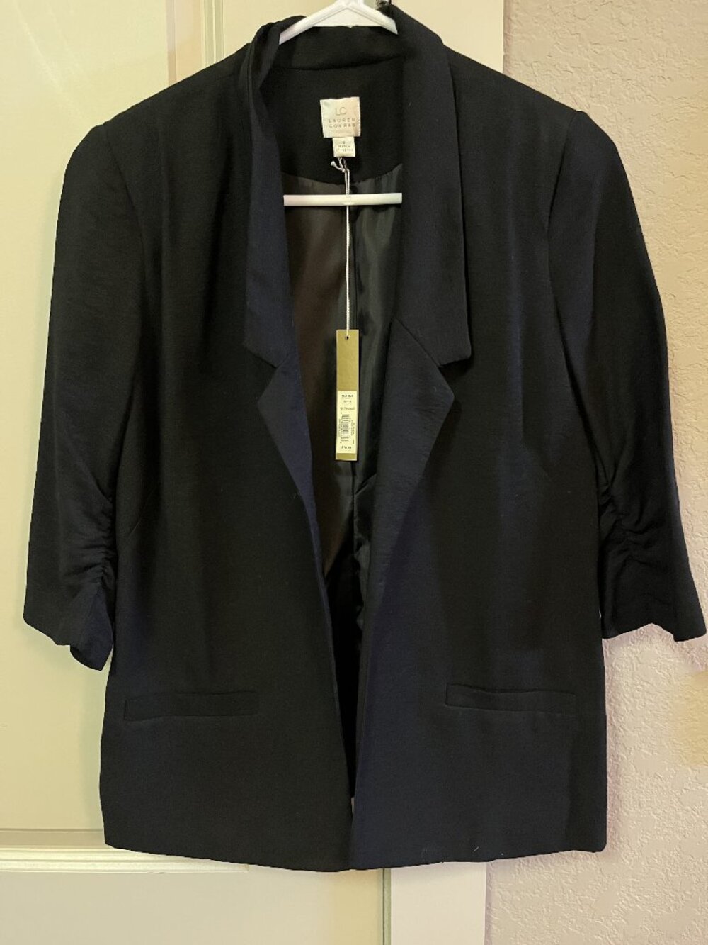 Kohl's LC Lauren Conrad Black Business Work Casual Blazer Suit Coat Jacket